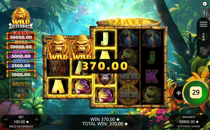 Wild Silverback – osnovni dobitak putem Wild Wild Coin Connect