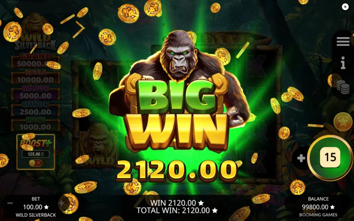 Wild Silverback – veliki dobitak s akumuliranim novčićima