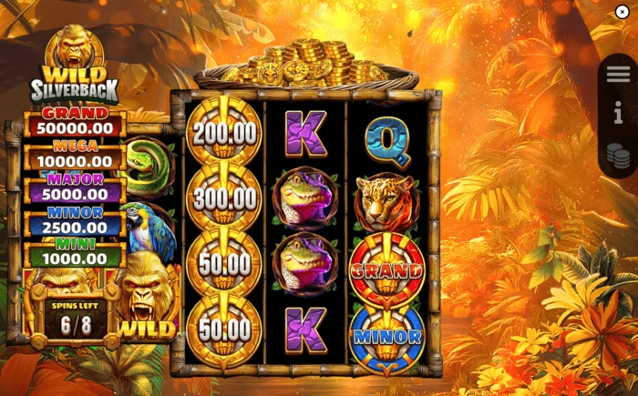 Wild Silverback – zaslon igre tijekom Free Spins